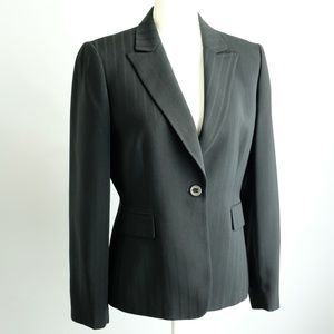 Tahari Single Button Black Blazer, Size 6